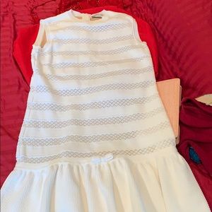 White Preppy Valentino Dress with Bow